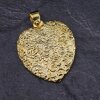 Heart with Flowers Pendant, Gold