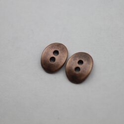 20 Button Clasps for Wraps Bracelets, Textiles 14x11 mm (Ø 1,5 mm)Antique Copper