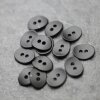 20 Button Clasps for Wraps Bracelets, Textiles 14x11 mm (Ø 1,5 mm) Matt Black