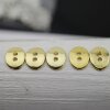 20 Button Clasps for Wraps Bracelets, Textiles 14x11 mm (Ø 1,5 mm) Gold