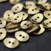 20 Button Clasps for Wraps Bracelets, Textiles 14x11 mm (Ø 1,5 mm) Gold