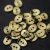 20 Button Clasps for Wraps Bracelets, Textiles 14x11 mm (Ø 1,5 mm) Gold
