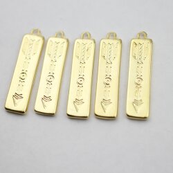 10 Gold Arow Charms, Arow Pendant
