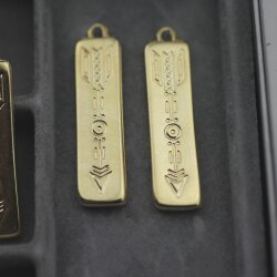 10 Gold Arow Charms, Arow Pendant