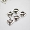 10 Silver Evil Eye Charms, evil eye connector