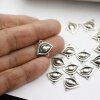 10 Silver Evil Eye Charms, evil eye connector