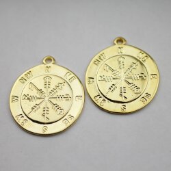 Gold Compass Charms, Compass Pendant 1 pcs.