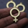 5 Gold Anhänger Venus Symbol 34 x 24 mm