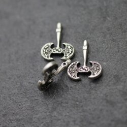 10 Silver Axe Charms, Axe Pendants