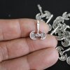 10 Silver Axe Charms, Axe Pendants