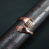 Hugging Ring Hug Hand Stackable Ring Rose Gold