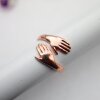 1 Baby Kinder Händchen Hände Ring Wickelring Rose Gold