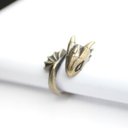 Antique Bronze Dragon Ring