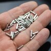 50 Silver Tube Beads 10 mm Ø 1,5 mm Spacer Brass Beads