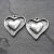 5 Antique Silver Heart Charms Pendant
