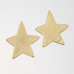 5 Star Pendants 43x30 mm, Matt Gold