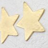 5 Star Pendants 43x30 mm, Matt Gold