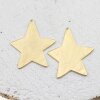 5 Star Pendants 43x30 mm, Matt Gold