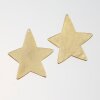 5 Star Pendants 43x30 mm, Matt Gold