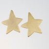 5 Star Pendants 43x30 mm, Matt Gold