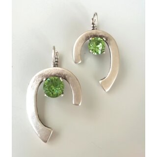 Gorgeous Earrings with 8 mm High-Class Crystals 54 - Peridot