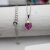 Fuchsia Glam Heart Necklace with 10 mm Swarovski Crystals, handmade