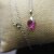 Fuchsia Glam Herz Kette mit 10 mm Swarovski Kristallen, handgefertigt