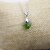 Dark Moss Green Glam Heart Necklace with 10 mm Swarovski Crystals, handmade