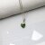 Dark Moss Green Glam Herz Kette mit 10 mm Swarovski Kristallen, handgefertigt