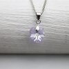 Violet Glam Herz Kette mit 10 mm Swarovski Kristallen, handgefertigt