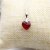 Siam Rot Glam Herz Kette mit 10 mm Swarovski Kristallen, handgefertigt