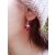 Fuchsia Glam Herz Ohrringe mit 10 mm Swarovski Kristallen, handgefertigt