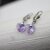 Violet Glam Heart Earrings with 10 mm Swarovski Crystals, handmade