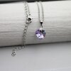 Crystal VL Glam Heart Necklace with 10 mm Swarovski Crystals, handmade