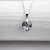 Crystal Silver Night Glam Herz Kette mit 10 mm Swarovski Kristallen, handgefertigt