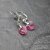 Rose Glam Herz Ohrringe mit 10 mm Swarovski Kristallen, handgefertigt