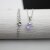 Violet Glam Herz Ohrringe Ketten Set mit 10 mm Kristallen, handgefertigt