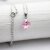 Rose Glam Heart Earring Necklace Set with 10 mm Swarovski Crystals, handmade