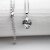 Crystal Silver Night Glam Herz Ohrringe Ketten Set mit 10 mm Kristallen, handgefertigt