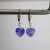 Majestic Blue Glam Herz Ohrringe Ketten Set mit 10 mm Kristallen, handgefertigt