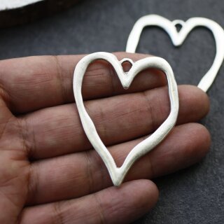 1 Heart Charms, Large Heart Pendant Love