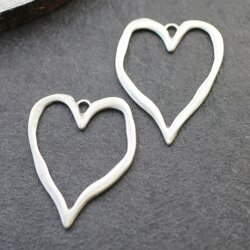 1 Heart Charms, Large Heart Pendant Love