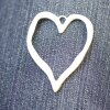 1 Heart Charms, Large Heart Pendant Love