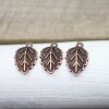 10 Leaf Charms antique copper