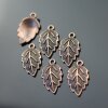 10 Leaf Charms antique copper