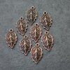 10 Leaf Charms antique copper