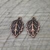 10 Leaf Charms antique copper