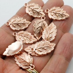 10 Leaf Charms Rose Gold