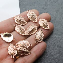 10 Leaf Charms Rose Gold