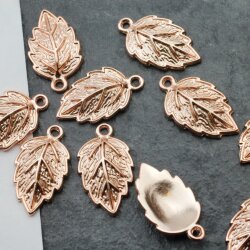 10 Leaf Charms Rose Gold